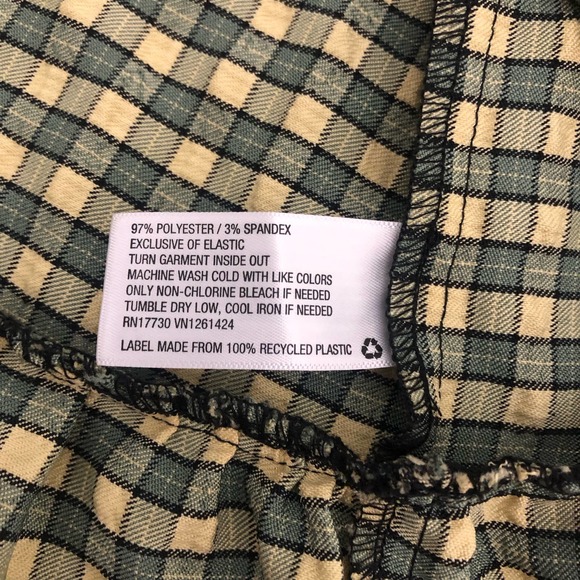 Green Yellow Gingham Ruffle Mini Dress M – Square Neck, Smocked Back Cottagecore - Picture 6 of 6